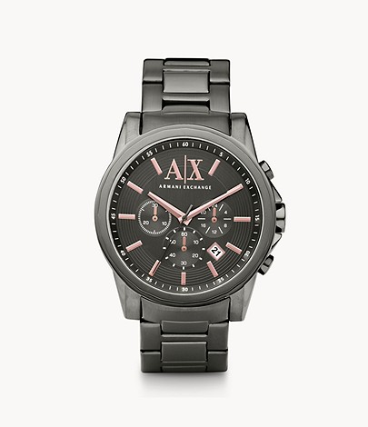 Authentic Armani Exchange Men's Grey IP Plated Stainless Steel Watch AX2086  | Lazada PH
