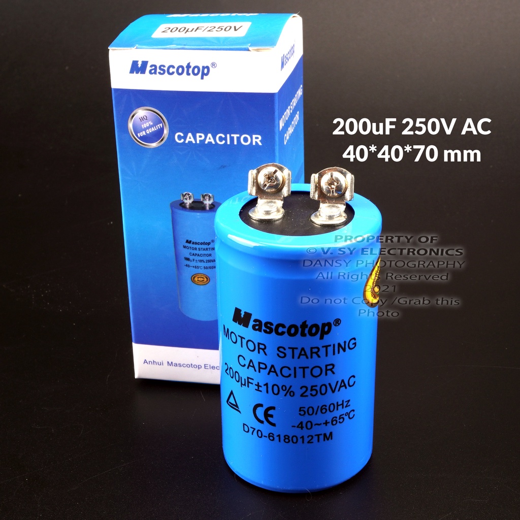CD60 2001000uF 250V AC Motor Start Capacitor 200uF 400uF 500uF 1000uF