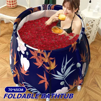 Portable Folding Bath Bucket Foldable Large Barrel Household Thickened Adult Tub Baby Swimming Pool Insulation Family Bathroom SPA Tub