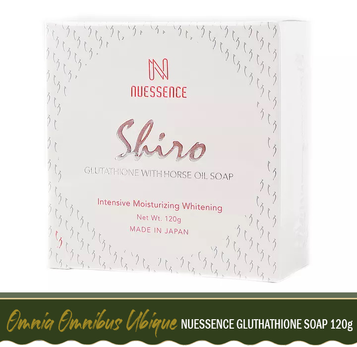 nuessence glutathione review Nuessence Shiro Glutathione With Horse Oil Whitening Soap 120 g - MADE in JAPAN Anti-Acne Moisturizing Soap Premium Skin Nourishing Soap Local Supplier Warranty Soap - Lazada