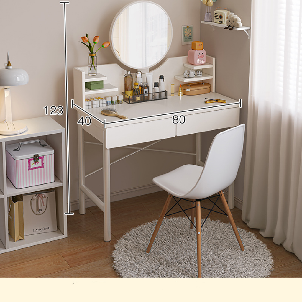 Multifunctional Vanity Table With Led Light Dresser Bedroom Make Up