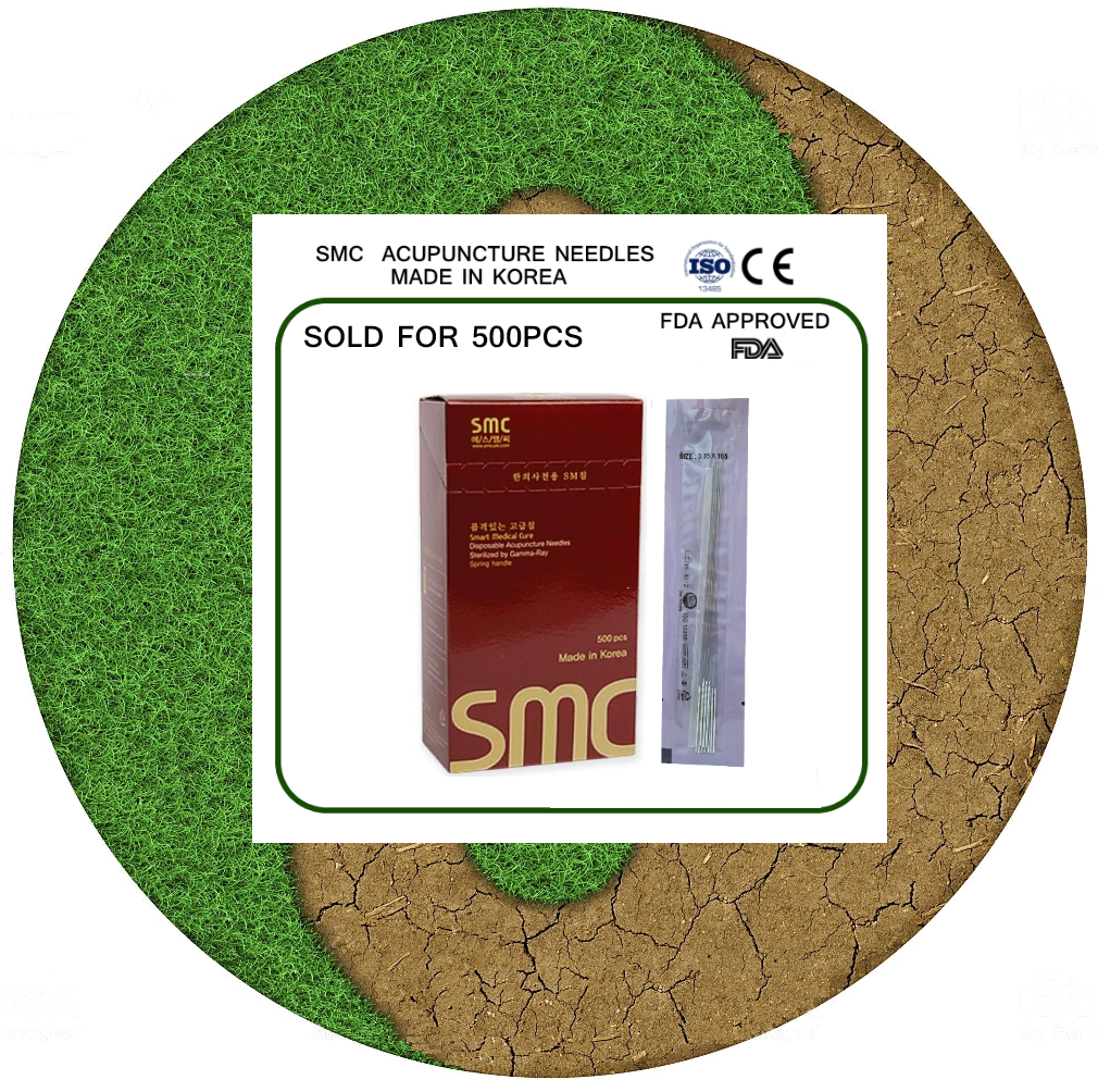 500 Needles per box "SMC" Sterile Acupuncture Needle, Made in Korea
