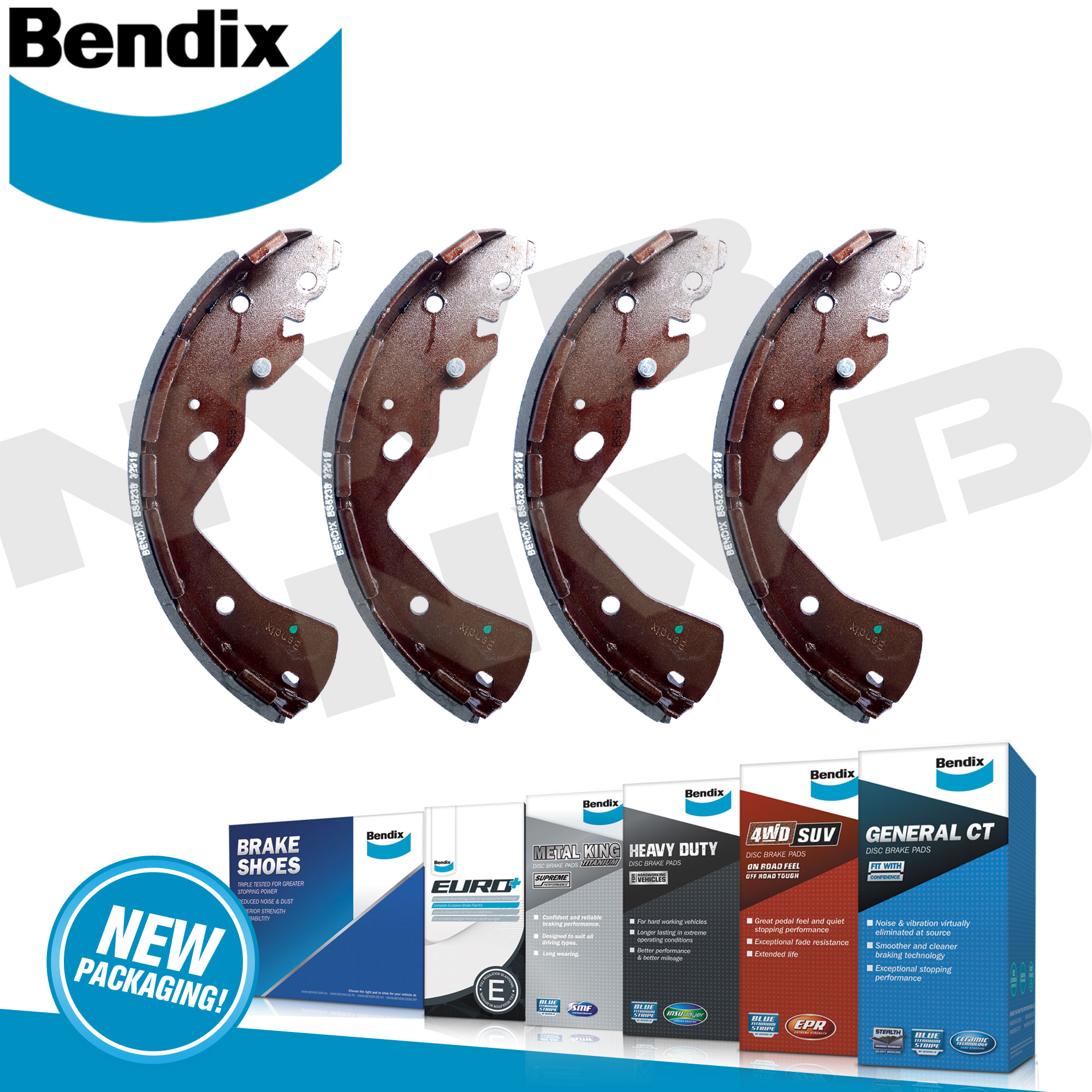 Bendix Brake Shoe Set for Nissan Navara NP300 20152021 (BS5238