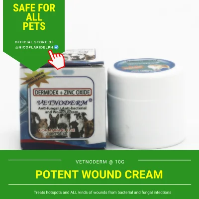 Vetnoderm Antifungal and Antibacterial Wound Cream for pets (10g)