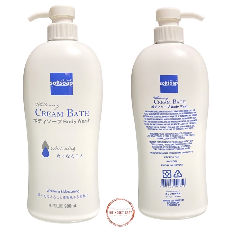 Softsoap Bodywash Whitening Body Wash Moisturizing Cream Bath (900ml