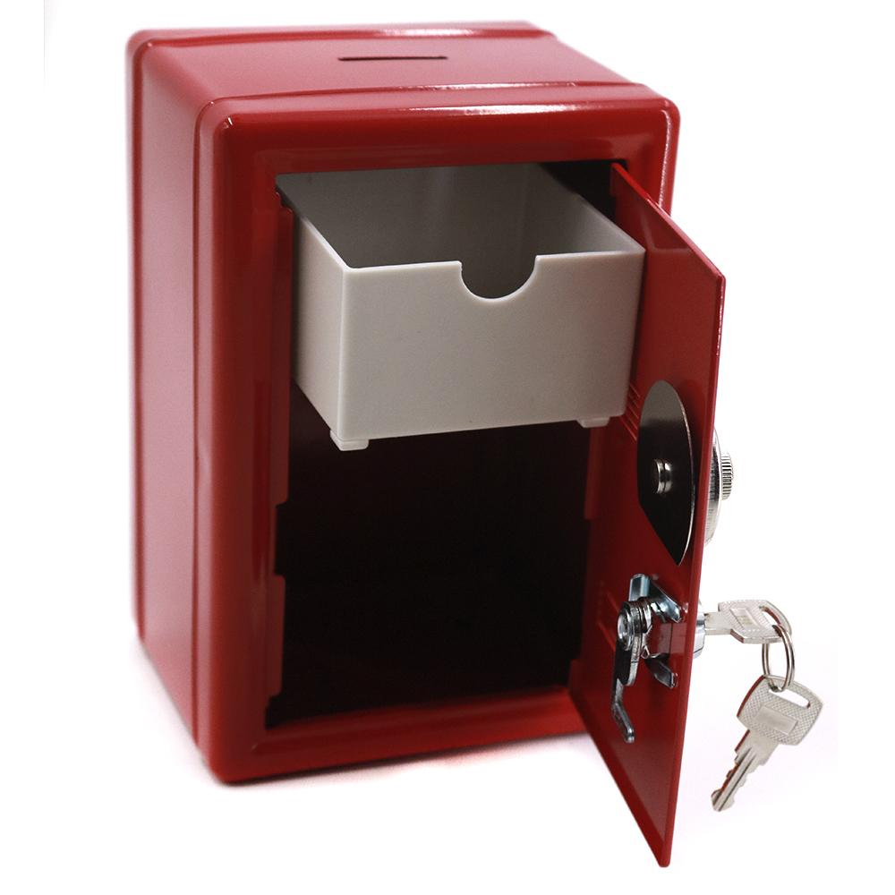 GOAL Cache Coin Bank Locker Safe Vault Box with Key Lock and Drawers ...