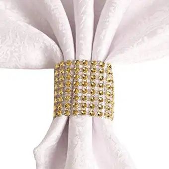 Rhinestone Napkin Rings Wedding Adornment Napkin Holder For Diy