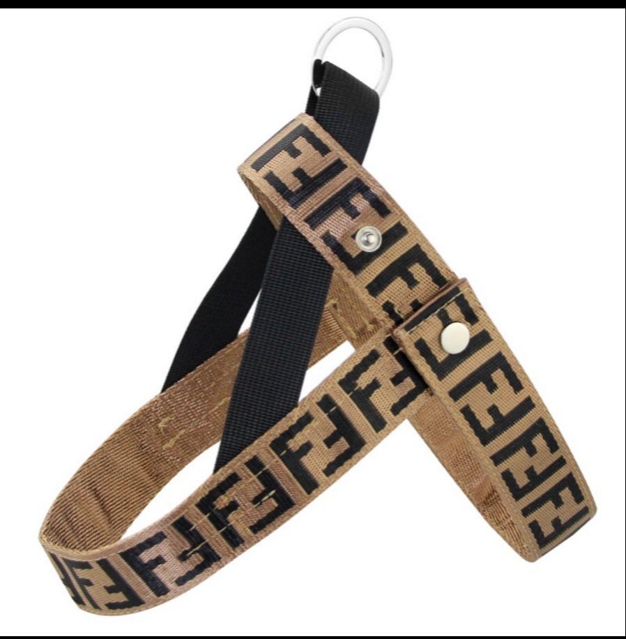 Dog chest strap trendy brand Fendi style harness collar Lazada PH