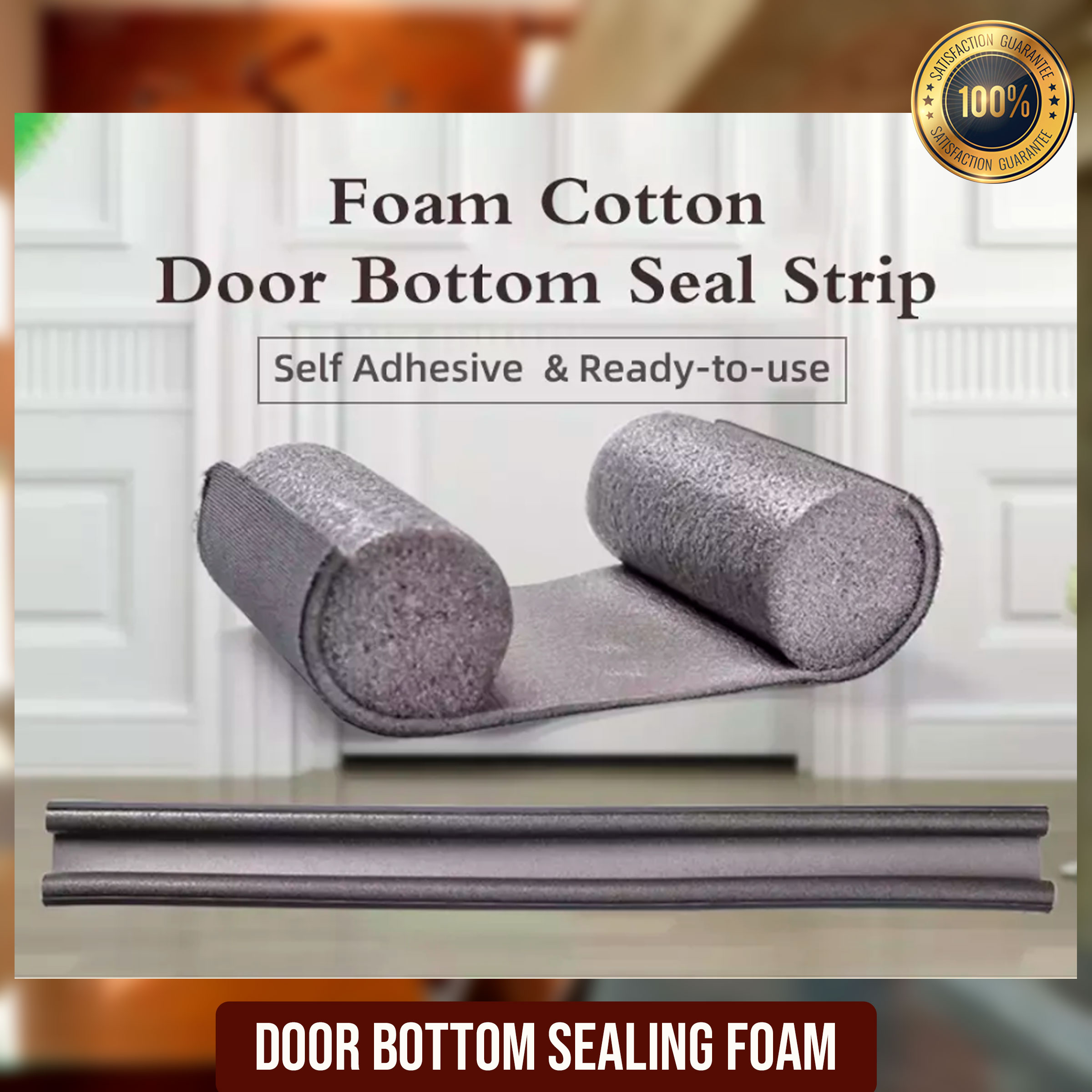 Door bottom sealing strip sound insulation door and window gap rubber