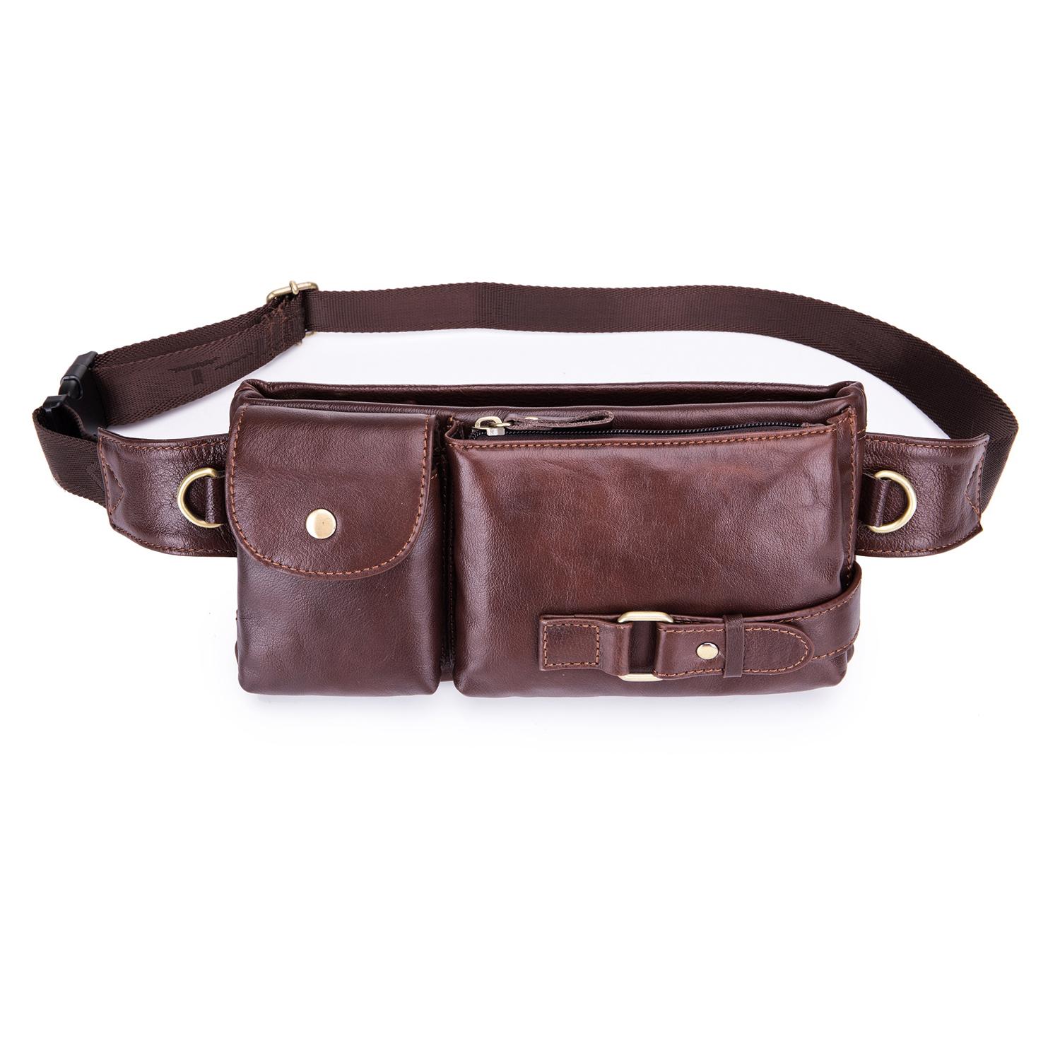 genuine leather waist bag