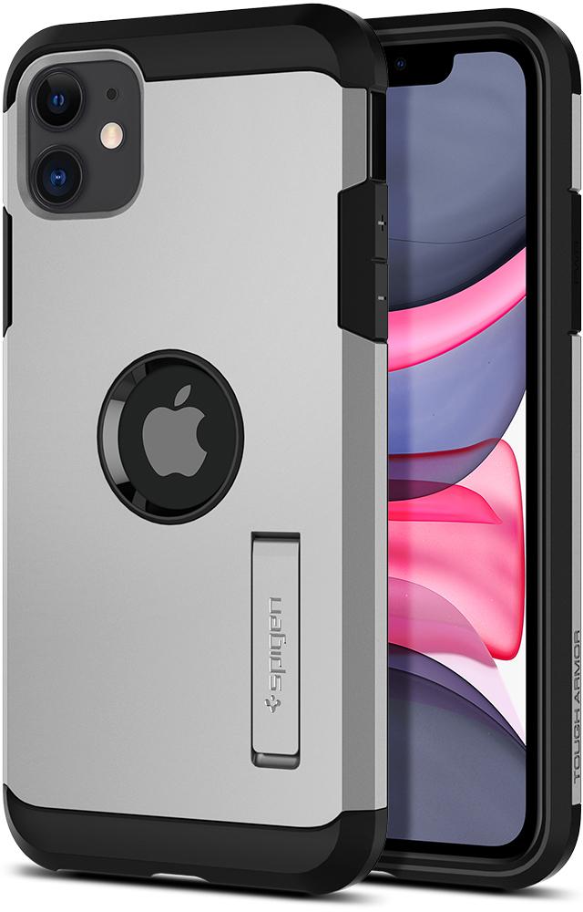 Spigen iPhone 11 Case Tough Armor Satin Silver Lazada.co.th
