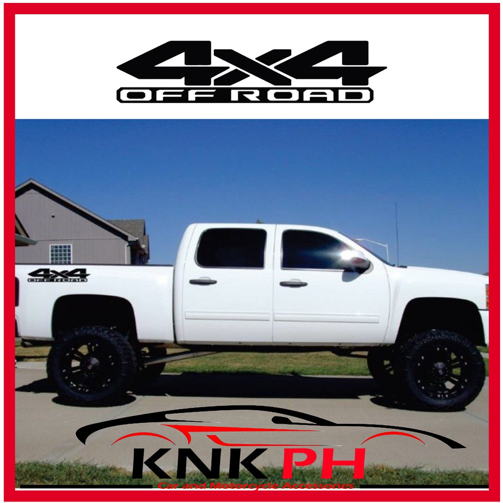4x4 OffRoad Vinyl Decal Sticker For Truck Side Bed Pick Up 2PCS