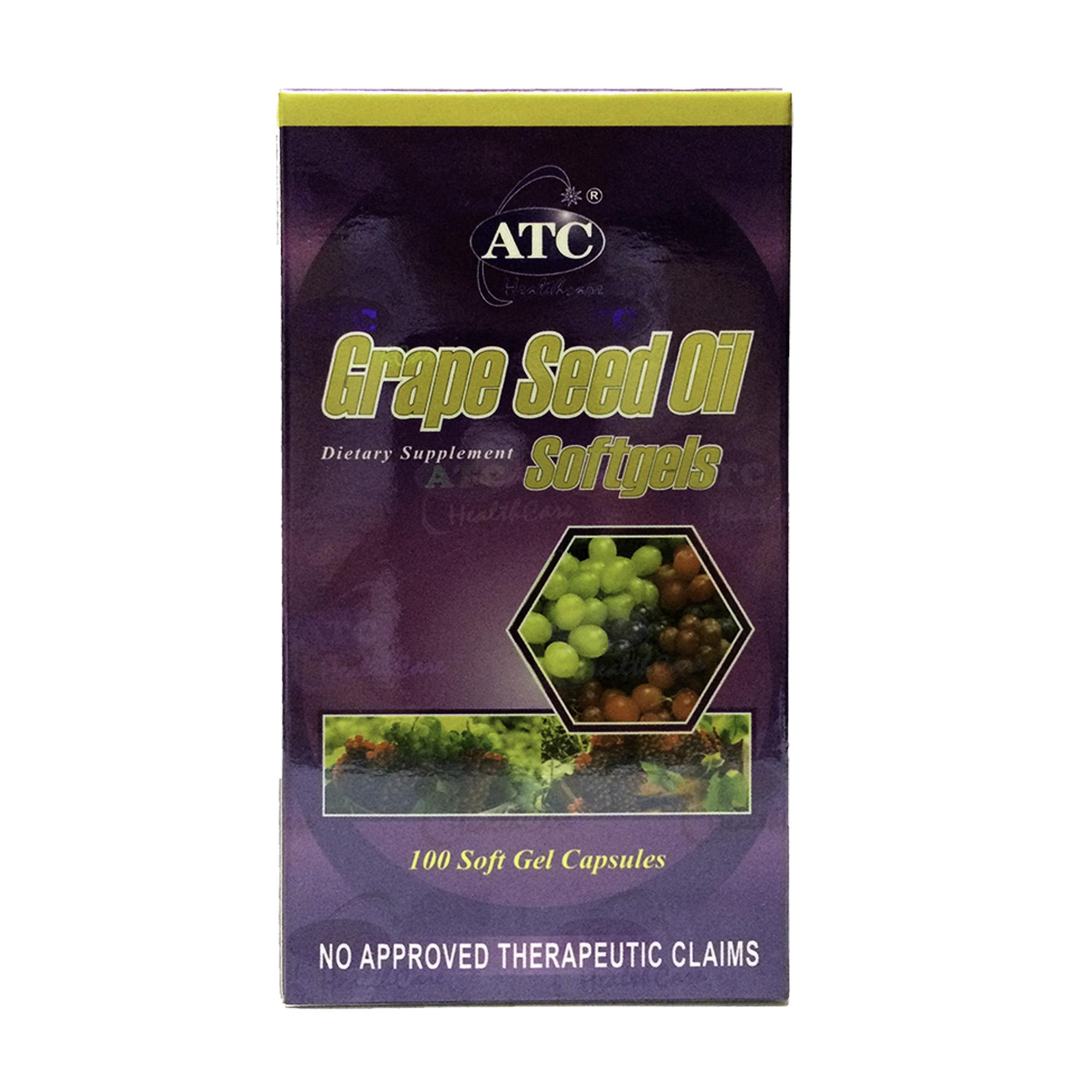 ATC Grape Seed Oil 1000mg Dietary supplement by 100's ( Expiration