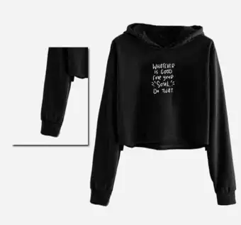 lazada crop top hoodie