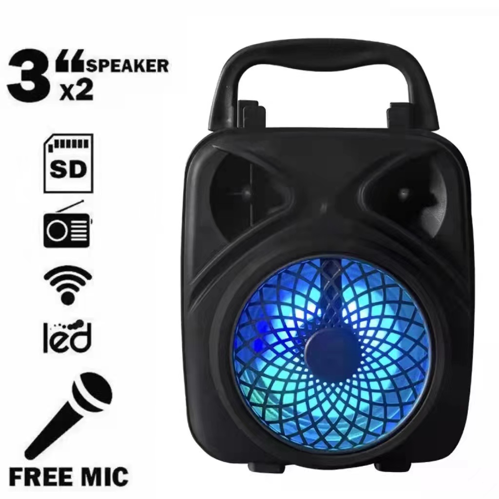 Original Super Bass Portable Bluetooth Speaker with Mic BT1308 (3 inch