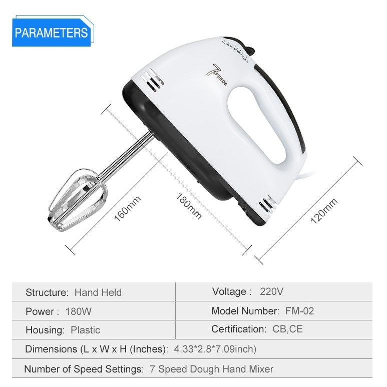 mixers for baking WL Hand Mixer 7 Speed Electric Mixer with Stand and