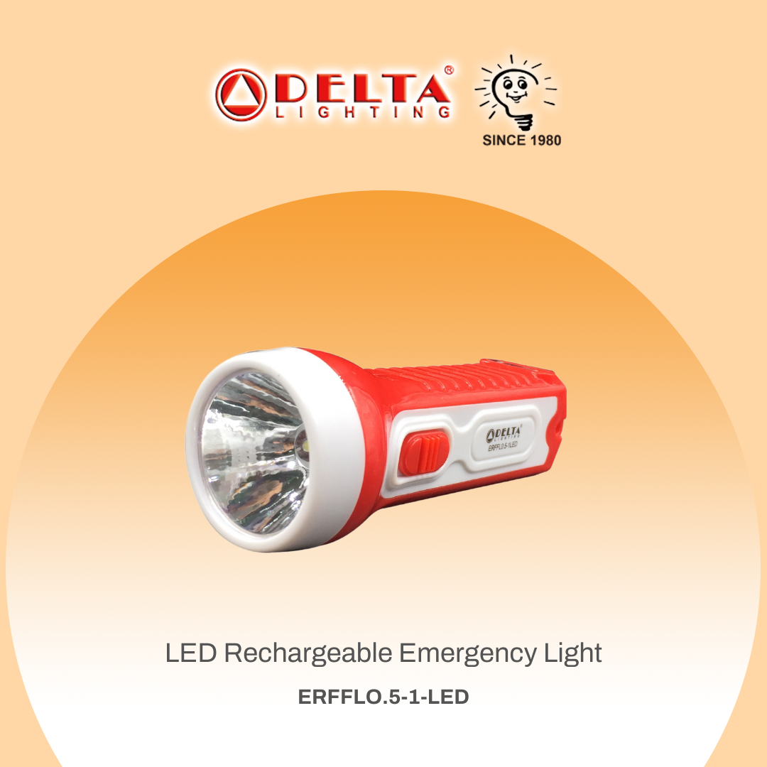 Delta Lighting Rechargeable Emergency Lights LED Round Flash Light
