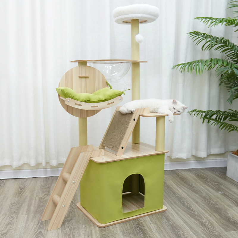 Cat Tree Climbing Frame Scratching Post Cat Nest Small Cat Activity Furniture