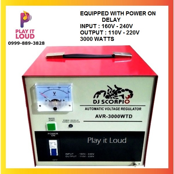 HIMARK SVR 3000VA AVR / DJ SCORPIO AVR3000 AUTOMATIC VOLTAGE REGULATOR