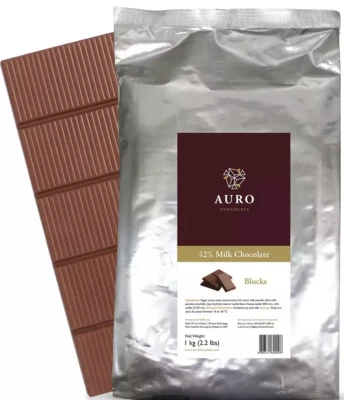 Auro 42% Milk Chocolate Blocks- 1 Kilo