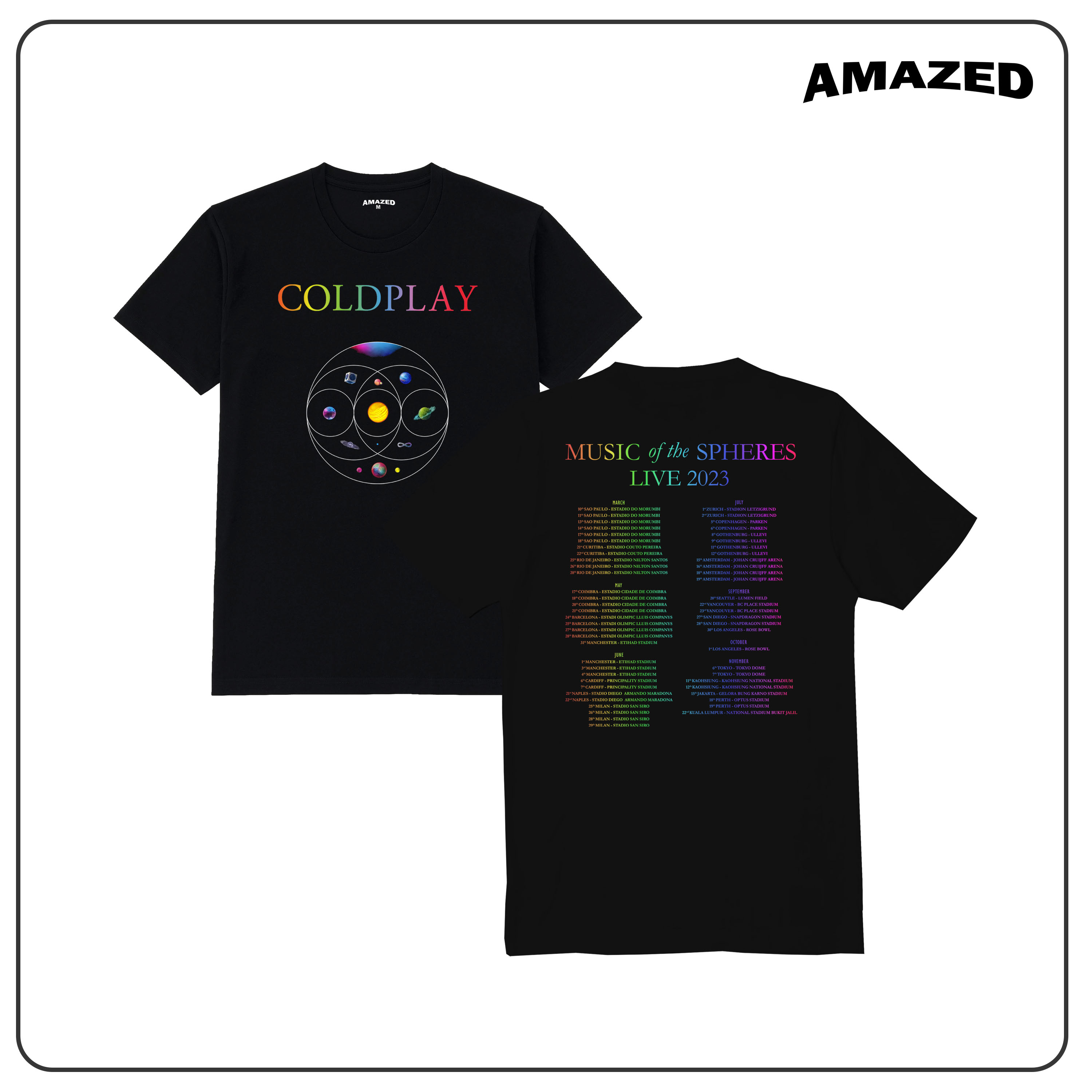 Coldplay Shirt Music of the Spheres Tshirt D1 Amazedph Lazada PH