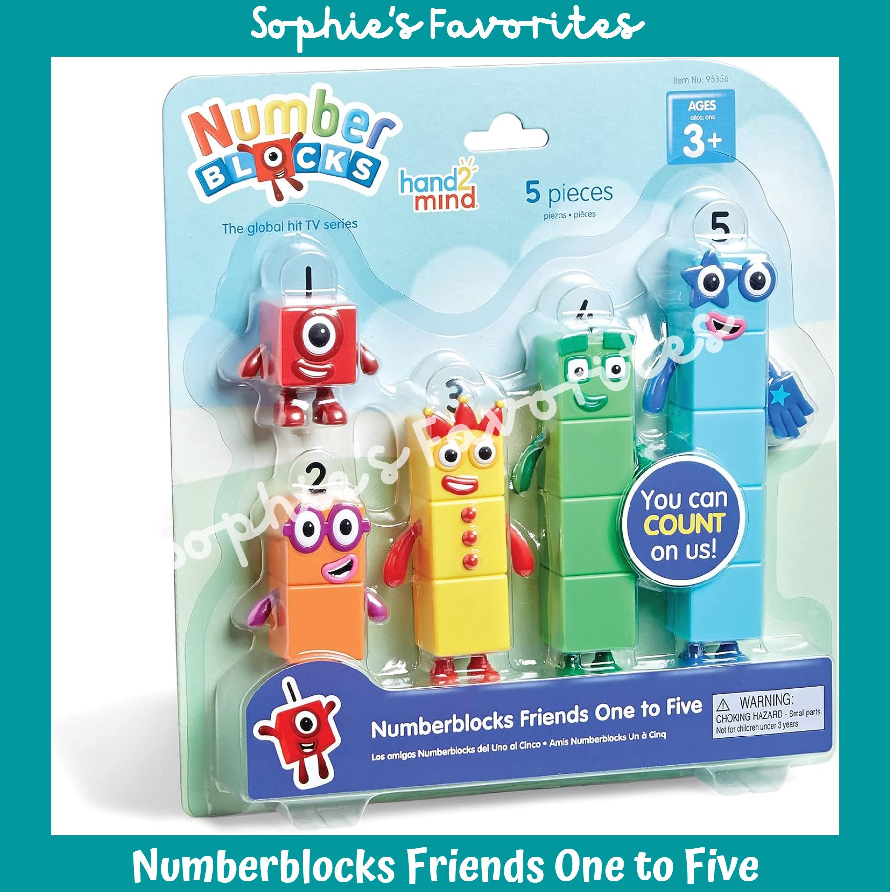 hand2mind Numberblocks® Friends One to Five Action Figure Set, 5 Pieces,  Math Toys for Kids