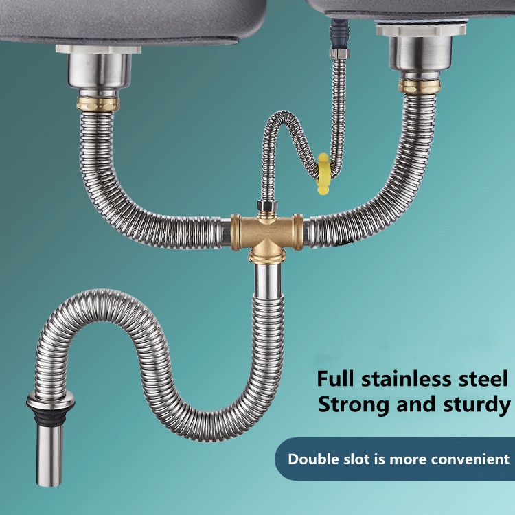 304 stainless steel kitchen sink double sink drainer Ytype dual