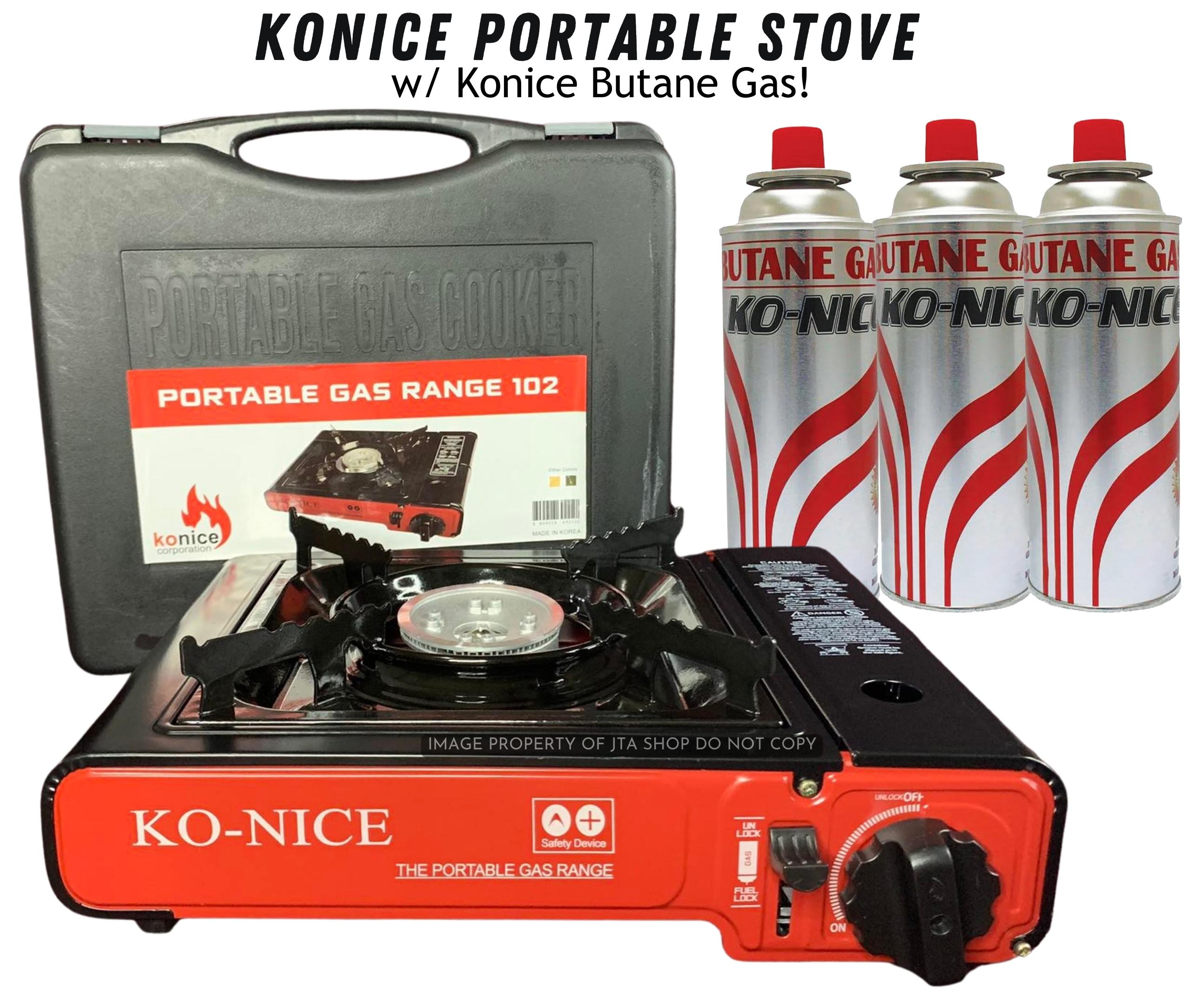 Ko-nice Portable Stove Made in Korea High Quality Stove (Red) with Konice  Butane Gas
