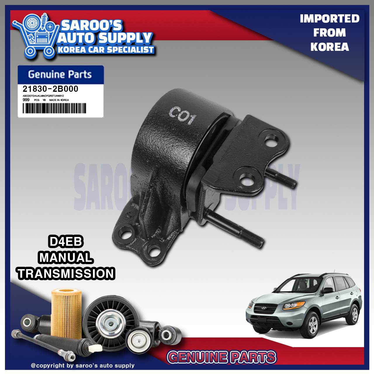 [Genuine] Transmission Support / Transmission Mount For Hyundai Santa