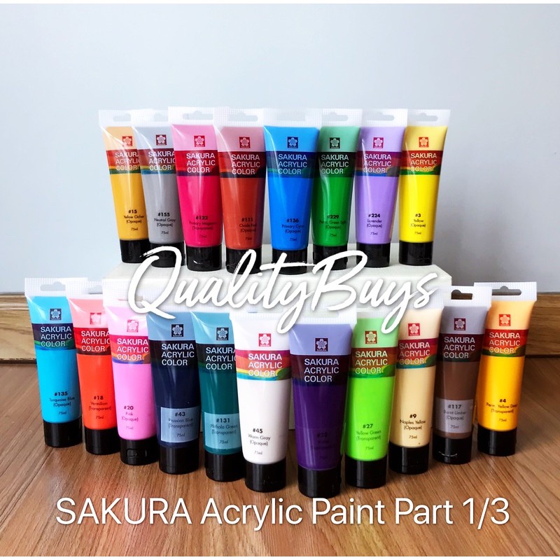 SAKURA 75ml Artist Grade Acrylic Paint Lazada PH