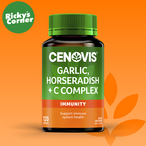 Cenovis Garlic and Horseradish + C Complex Contains Vitamin C 120
