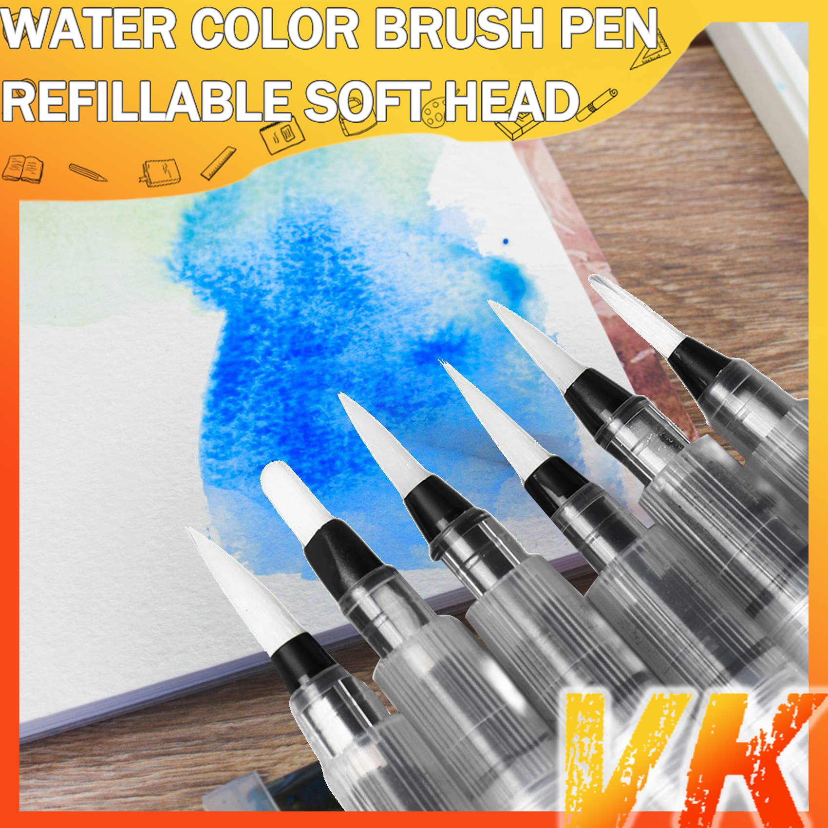 Soft Watercolor Refillable Paint Brushes