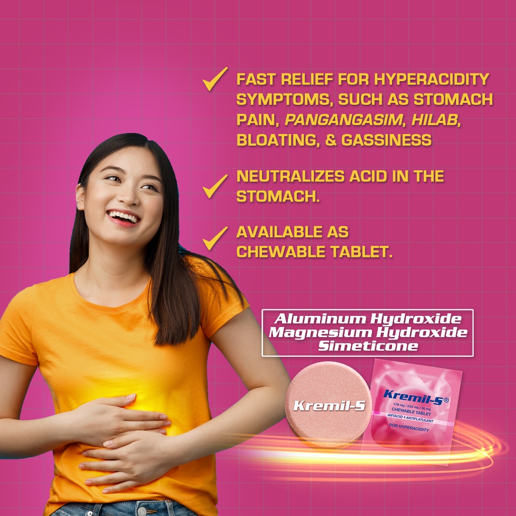Unilab KremilS 100 Tablets Antacid for Fast Relief from Hyperacidity