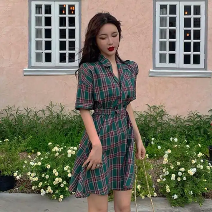 polo plaid dress