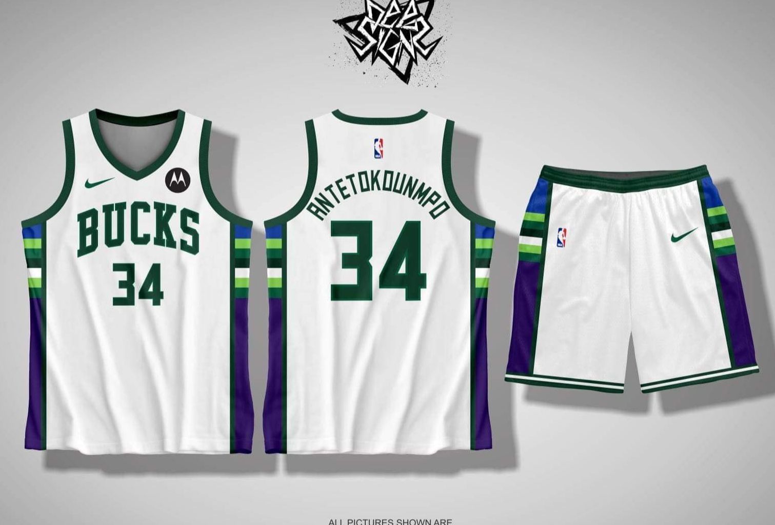 Nike 2021-22 NBA City Edition Giannis Antetokounmpo Mixtape Milwaukee Bucks  Swingman Jersey