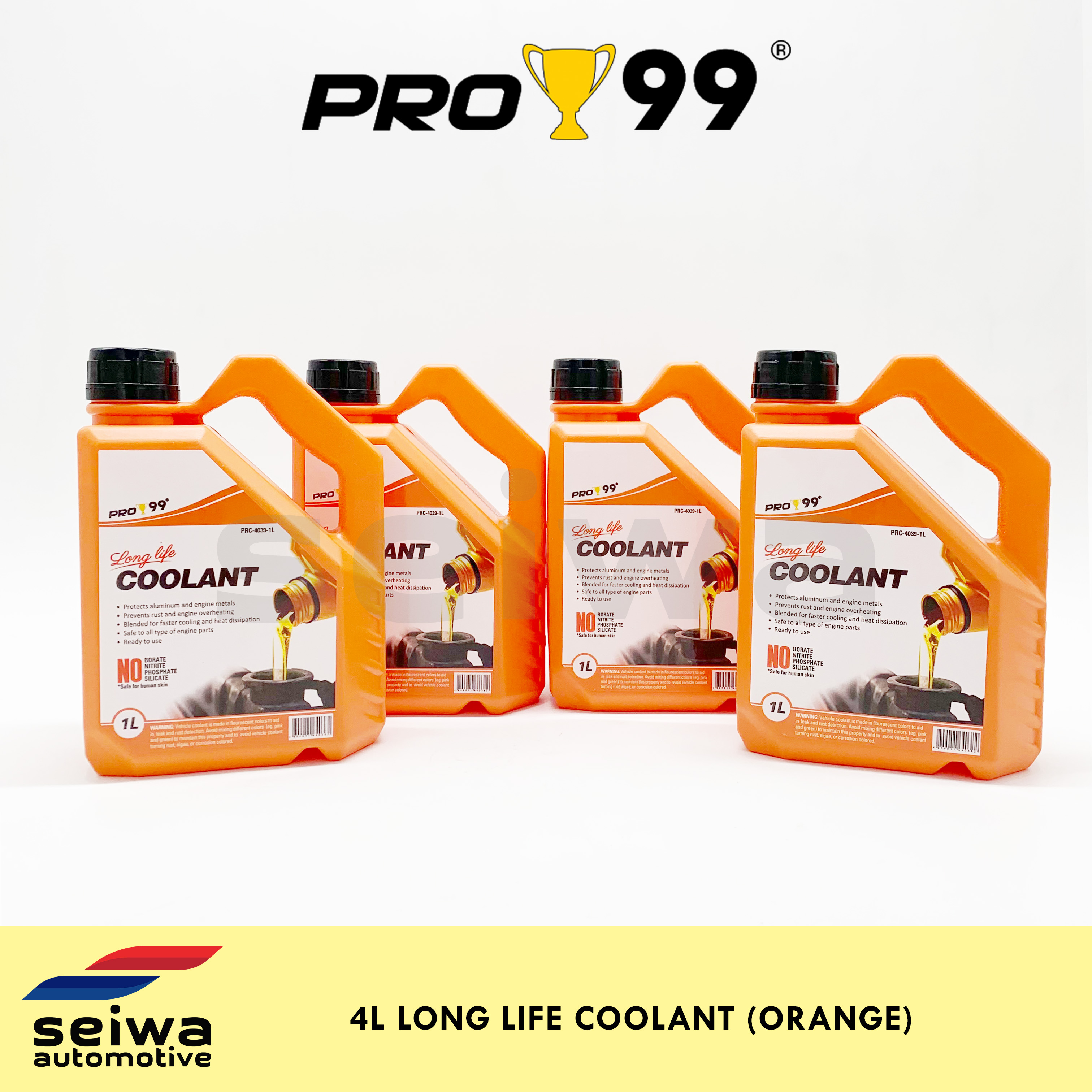 [4L] Pro99 Orange Coolant for Ford Ranger, Ford Everest, Ford Ecosport