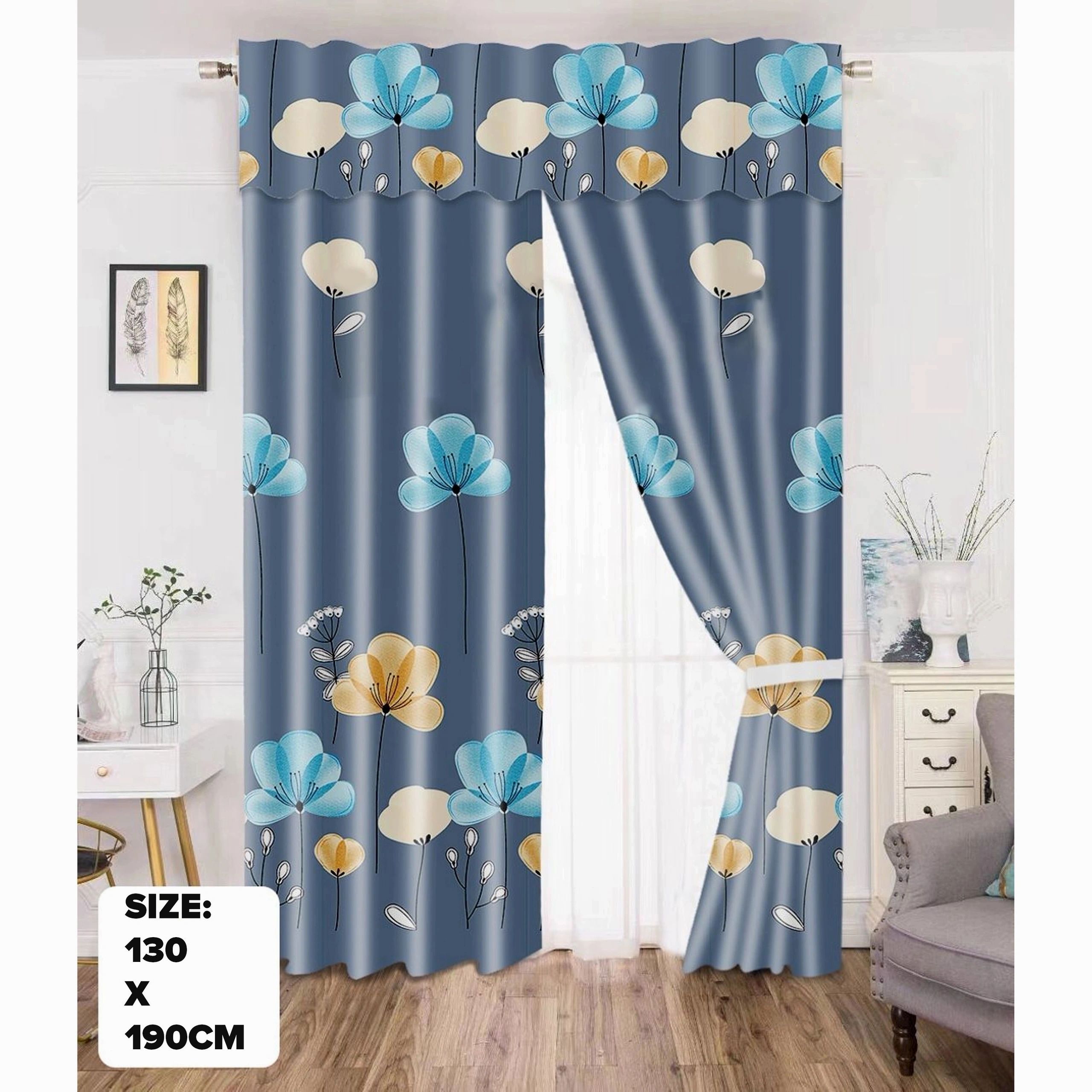 Fashion Curtain Polyester Microfiber And Blocks 80 Of Sunlight Length