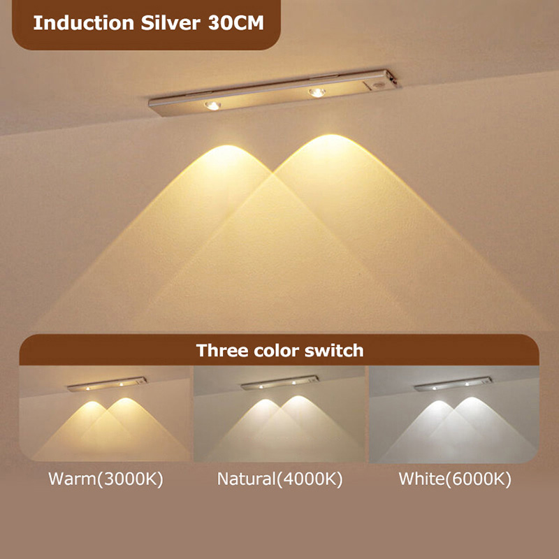 Sensor Light 3 Color Dimmable Cat Eye Light Motion Sensor Light Kitchen