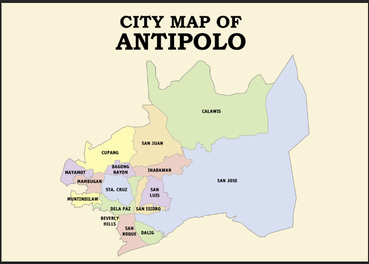 Antipolo City Map A4 Laminated Chart | Lazada PH