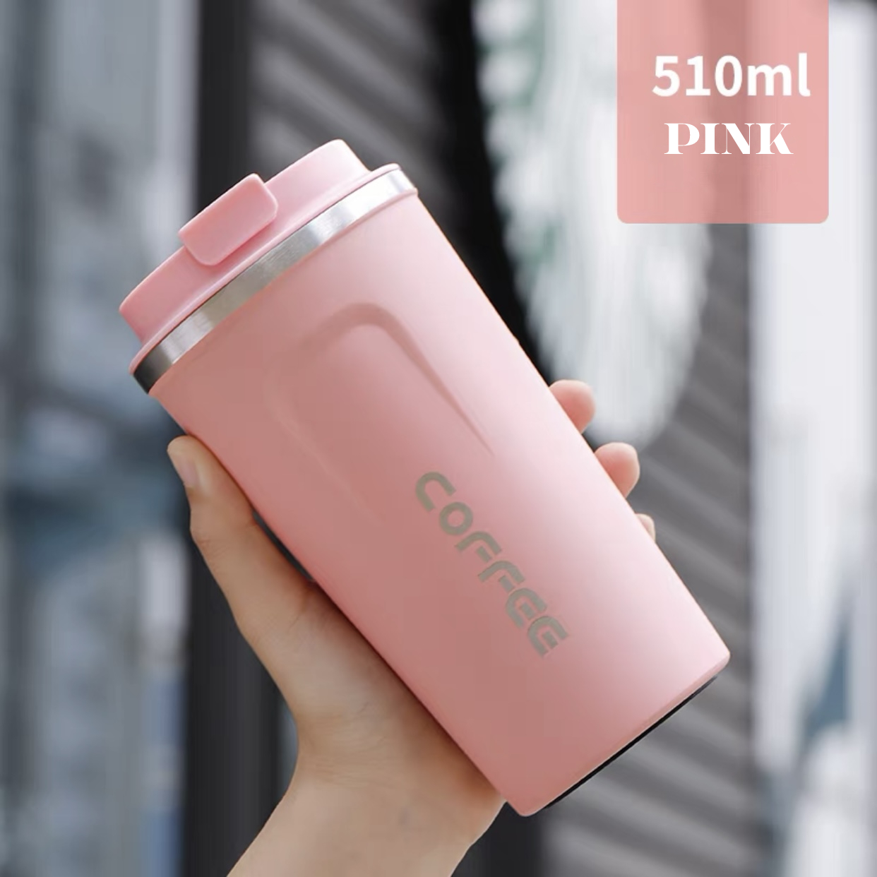 NIUREDLTD Travel Mug Insulated Coffee Cup With Leakproof Lid Vacuum  Insulation Stainless Steel For Hot And Cold Water Coffee And Tea 510ml