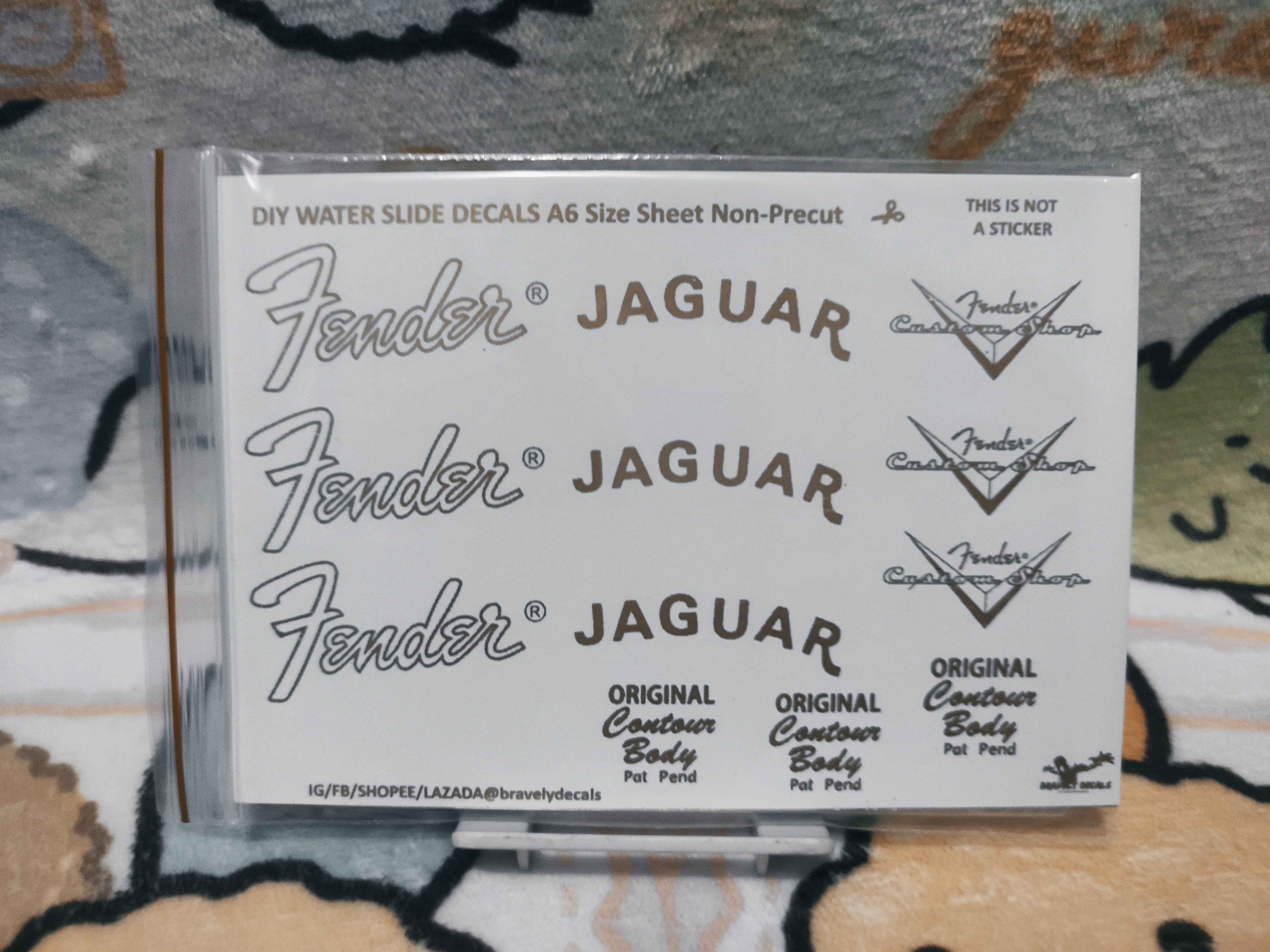FENDER JAGUAR WATERSLIDE DECALS SET Lazada PH