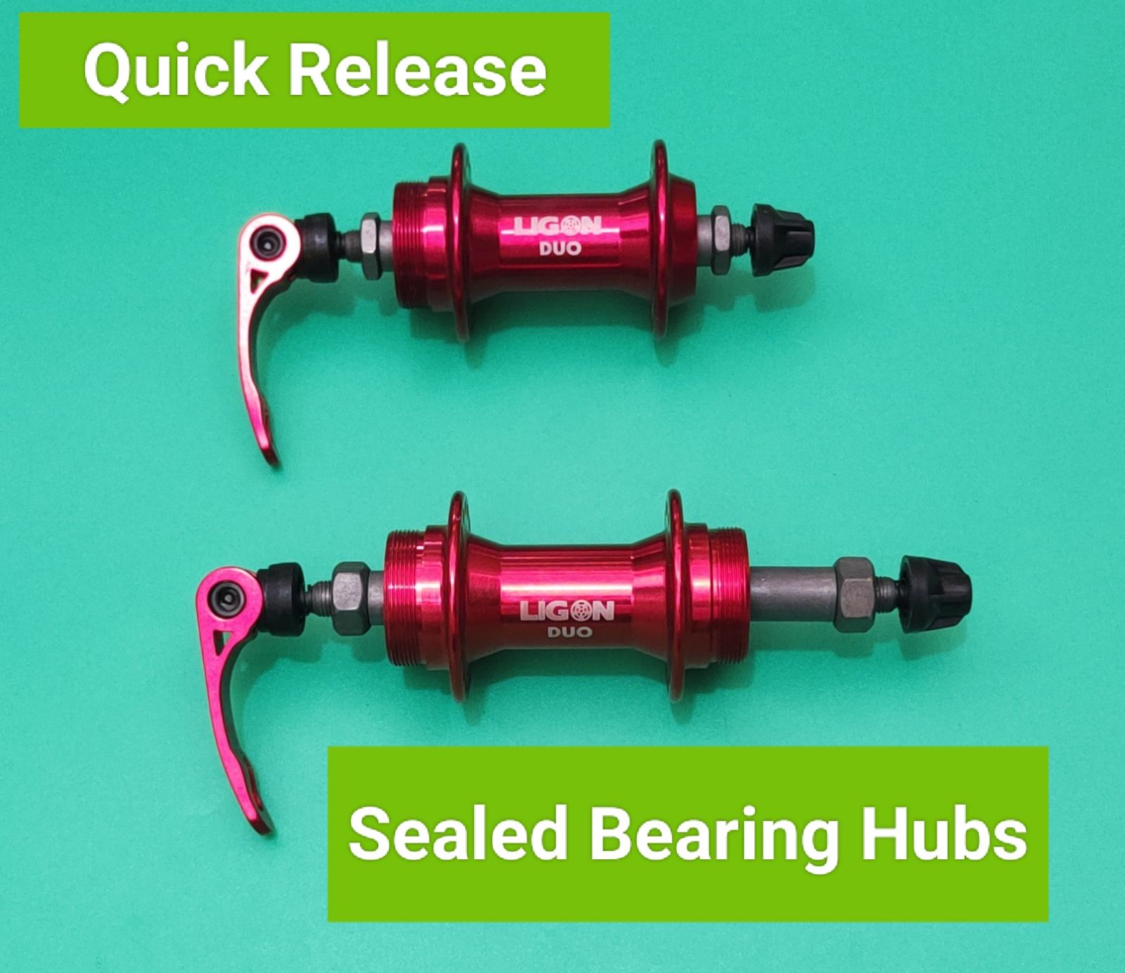 Ligon 36 Holes Hubs LIGON ALLOY Bike Hubs Set Quick Release Front