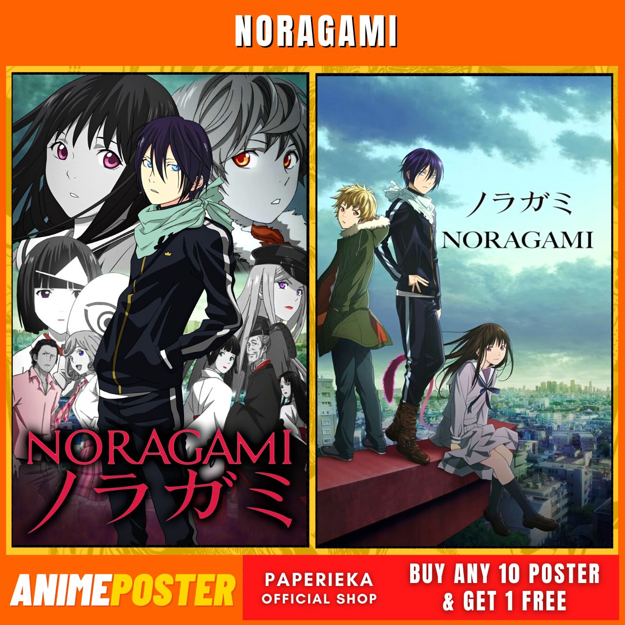 Anime Noragami Polypropylene A3 9 pieces Posters wall poster PPP059