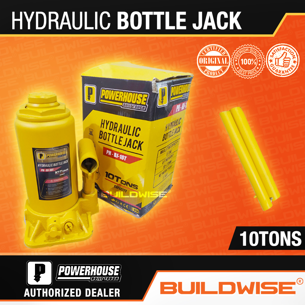 Powerhouse Hydraulic Bottle Jack Lifter 10 Tons「BUILDWISE®」 Lazada PH