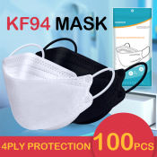On Sale 100PCS 4 Ply KF94 Korean Version Face Mask Washable pm2.5 Reusable Protective kf94 mask original 50 pcs Black Face Shields KN95 Black Mask prevention Cartoon kn955 mask n955 mask Original black mask