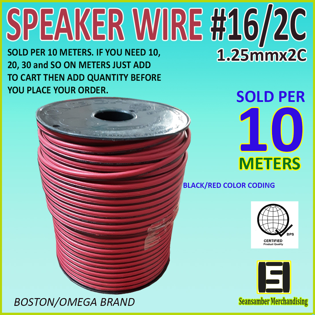 Speaker Wire AWG 16/2C Sold Per 10 Meters Lazada PH