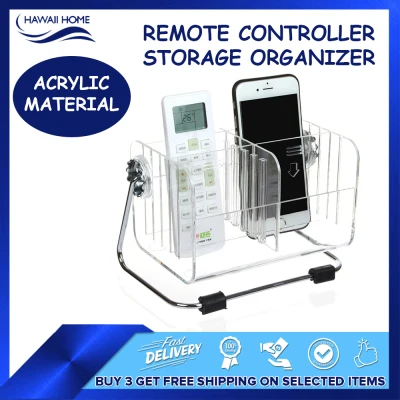 Hawaii Home Transparent Acrylic Remote Controller Storage Box Cosmetic Organizer AS552
