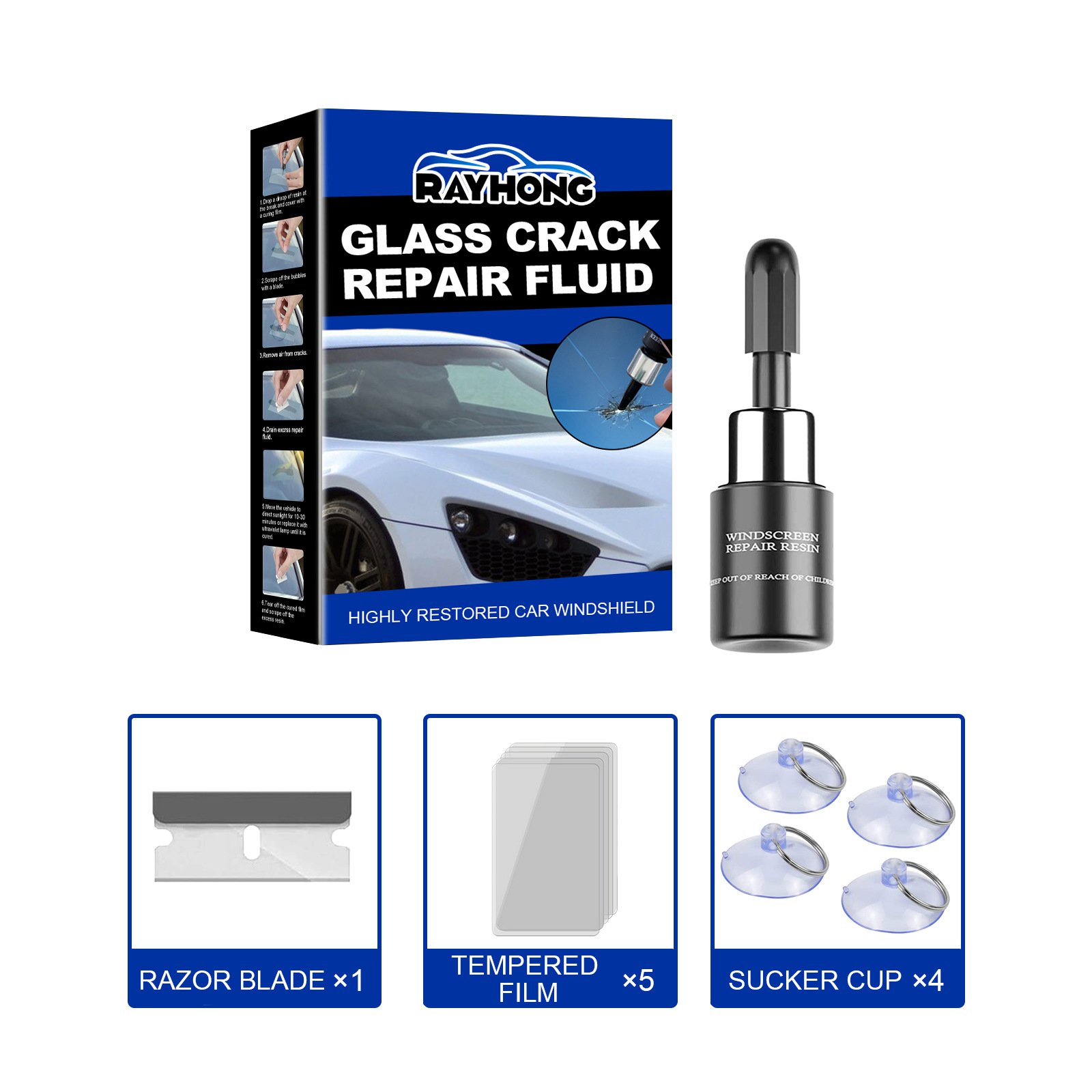 Gorich Automotive Glass Repair Glue Fluid Car Windshield Repair Resin