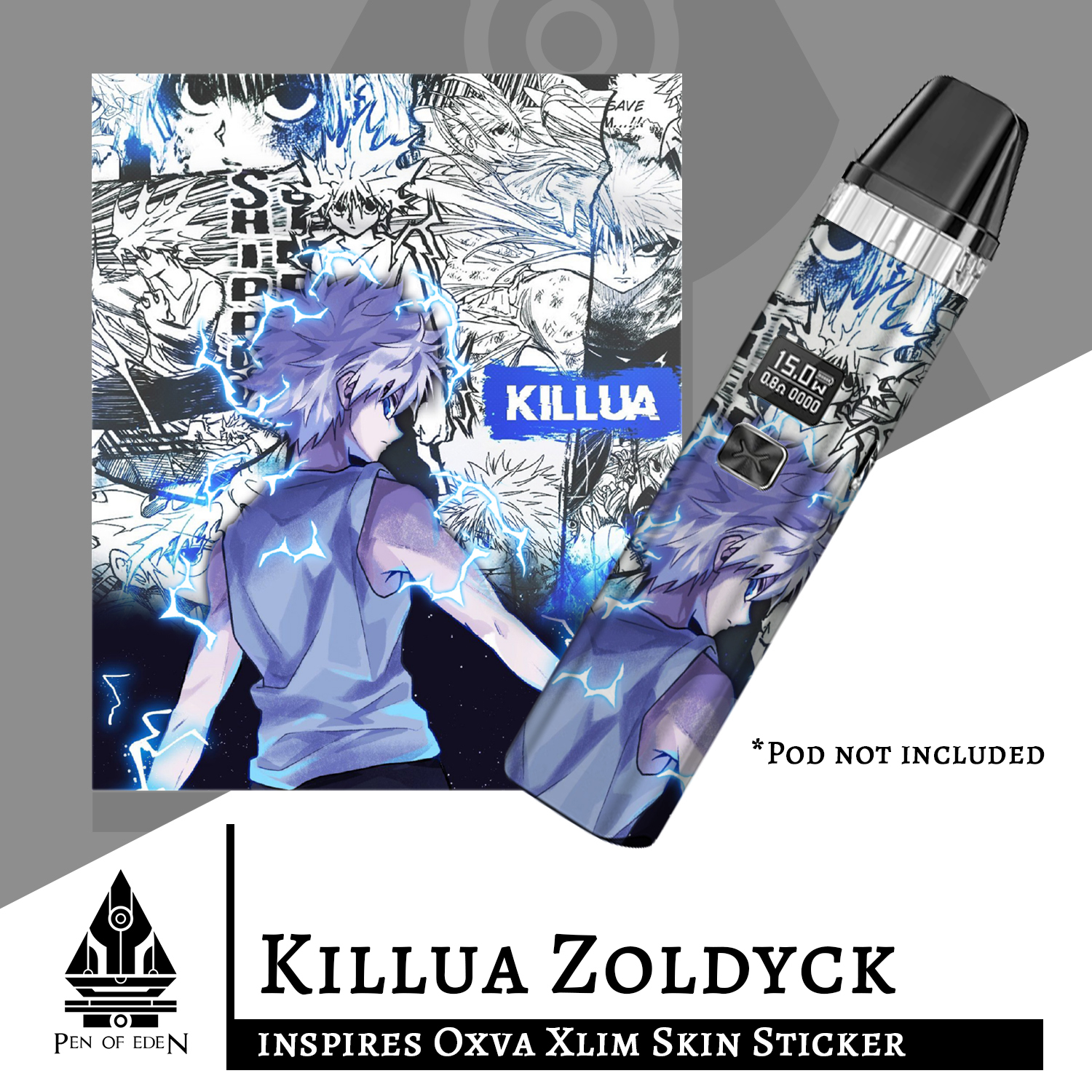 Killua Zoldyck Oxva Xlim Skin Sticker (STICKER ONLY! DEVICE IS NOT  INCLUDED) Sticker Only Accessory - Lazada | Lazada PH