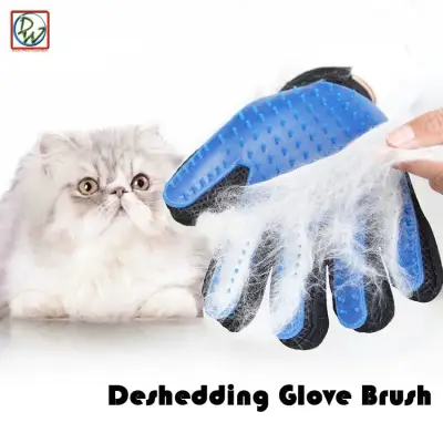 Pet Fur Deshedding Glove Brush for Gentle and Efficient Pet Grooming